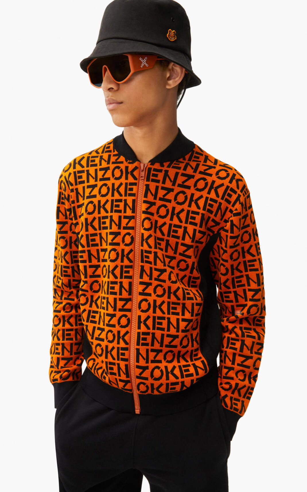 Kenzo monogrammed in jacquard Moška Športne Jakne Globoko Oranžna SI-5740375